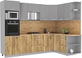 Готовая кухня Интерлиния Мила Лайт 1.68x2.8 правая (серебристый/дуб золотой/дуб бунратти)
