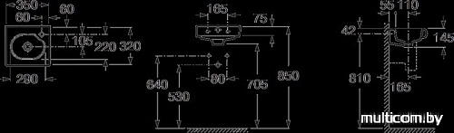 Умывальник Roca Meridian 35x32 (327249000)