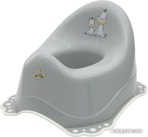 Детский горшок Maltex Зебра 6517 (серый/белый)
