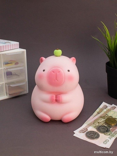Копилка для денег ILikeGift Capybara with apple BB2574-9A (розовый)