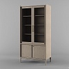 Шкаф-витрина Молодечномебель Брюгге D4 ВМФ-1684 (капучино)