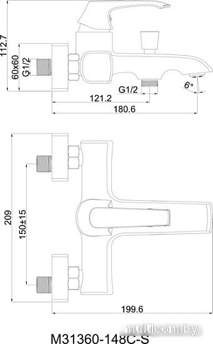 Смеситель Maxonor Pure Life PL3288-16
