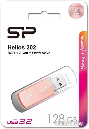 USB Flash Silicon-Power Helios 202 128GB (розовый)