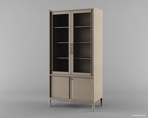 Шкаф-витрина Молодечномебель Брюгге D4 ВМФ-1684 (капучино)