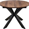 Кухонный стол ОКА Раунд 100-140x75 (дуб мореный/черный)