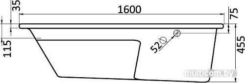 Ванна Santek Майорка XL 160x95 R [1WH111990]