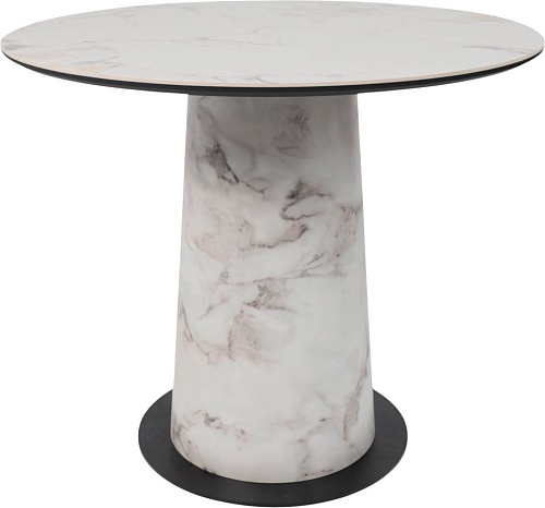 Кухонный стол Lepremo AV 2317 МДФ+керамика 900 (натуральный глянцевый Gold Jade/черный+HPL виктори натуральный)