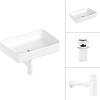 Умывальник Lauter 21487-50 + клапан 21190W + сифон 21635W (белый матовый)