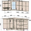 Угловая кухня Интерлиния Мила Крафт 1.2x1.7 (дуб полярный)