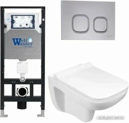 Унитаз WeltWasser Amberg 506+Kehlbach 004 GL-WT+Amberg RD-CR