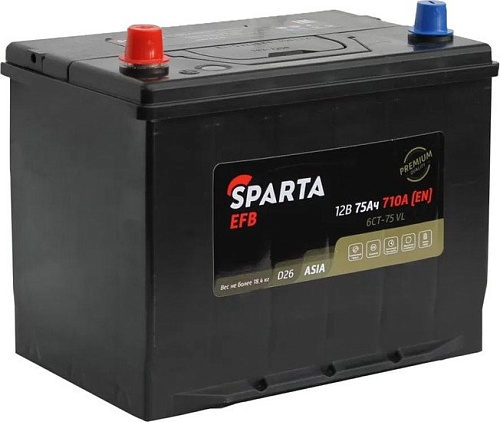 Автомобильный аккумулятор Sparta EFB Asia 6СТ-75 Рус 710A (75 А·ч)