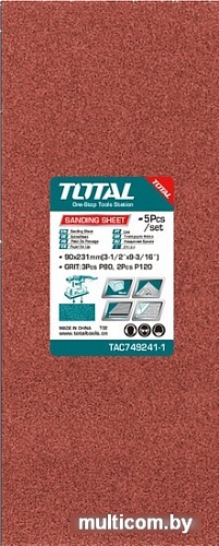 Набор шлифлистов Total TAC749241-1 (5 шт)