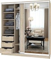 Шкаф-купе Кортекс-мебель Сенатор ШК12 Классика ДСП с зеркалом (дуб сонома)