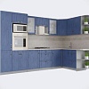 Готовая кухня Интерлиния Мила Крафт 1.68x3.2 правая (дуб лазурный)