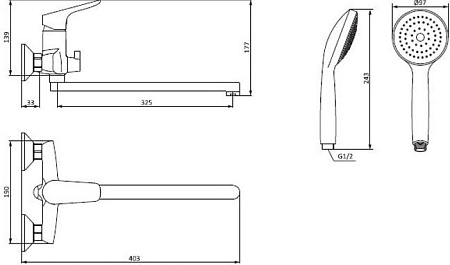 Смеситель RedBlu Origin Bit 779500000