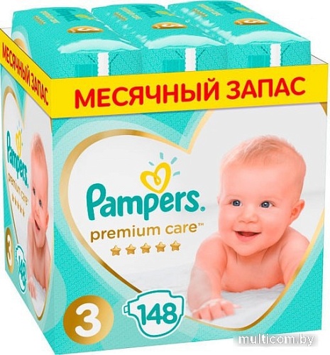Подгузники Pampers Premium Care 3 (148 шт)