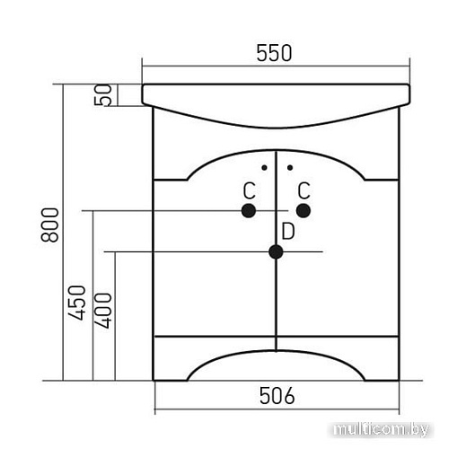 Mixline Тумба под умывальник 533071