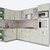Готовая кухня Интерлиния Мила Крафт 1.68x2.8 левая (дуб снежный)