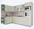 Готовая кухня Интерлиния Мила Крафт 1.68x2.8 левая (дуб снежный)