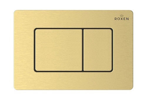 Инсталляция для унитаза Roxen для приставного унитаза Attach с кнопкой смыва 968403 (брашированное золото)