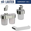 Набор аксессуаров для ванной Lauter 21TS3016 + 21TS3020 + 21TS3010 + 21TS3012 (Chrome, 4 предмета)