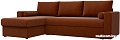 Угловой диван Mio Tesoro Верона левый (рогожка, коричневый)