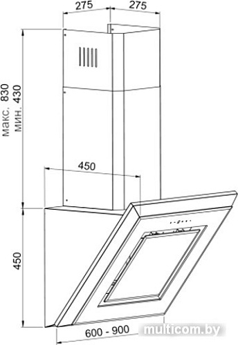 Кухонная вытяжка Korting KHC 69089 GN