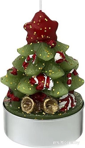 Набор свечей Tkano New Year Essential Green Miracle TK24-NY_CND0005 (6 шт, зеленый/красный)