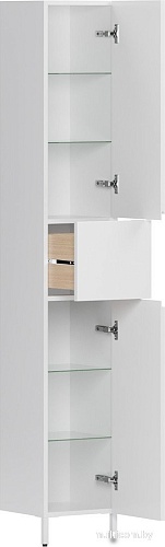 Belux Шкаф-пенал Минск П 30-01 (1, белый глянцевый)