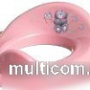 Детская накладка на унитаз Maltex Мишка 2091 (темно-розовый)