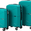 Комплект чемоданов Pride PP-9702 (3шт, бирюзовый)