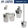 Набор аксессуаров для ванной Lauter 21TS3016 + 21TS3020 + 21TS3010 + 21TS3022 (Chrome, 4 предмета)