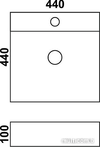 Умывальник Melana MLN-7657 44x44