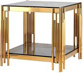 Журнальный столик Stool Group Гэтсби 55x55 EET-027-TG-1 (стекло smoke/сталь золото)