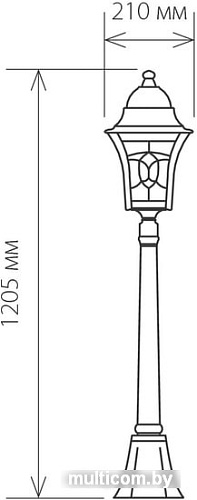 Уличный фонарь Elektrostandard Altair F (черное золото)