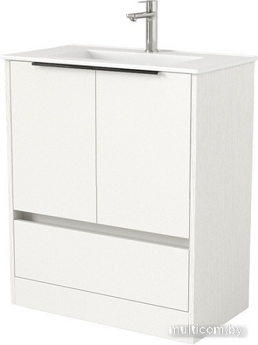 Дабер Тумба под умывальник 017 WeltWasser Deilbach 7517-70 Т17.7W.0.5Ч (белый древесный/ручка черная)