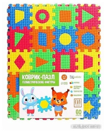 Коврик-пазл Zabiaka Изучаем геометрические фигуры 5305870