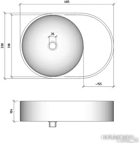 Умывальник Madera Luna 50
