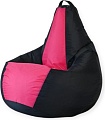 Кресло-мешок Mio Tesoro Груша Kombo XXL GF-130x85-CHF (черный/фуксия)