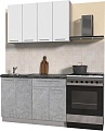 Кухня Интерлиния Мила Пластик 1.2 А (мрамор/белый глянец/кастилло темный)