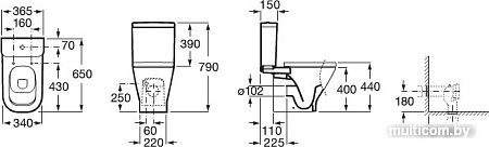 Унитаз Roca The Gap [342477000] без бачка без крышки