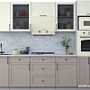 Готовая кухня Интерлиния Тренд 2.7В (луна/белый/серый каспий)