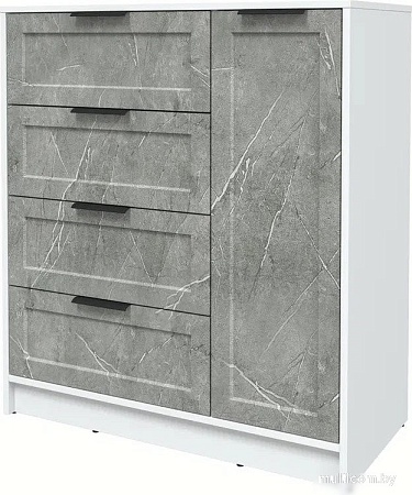 Тумба Интерлиния Концепт Тренд КТ-Т90 (белый платинум/керамика)