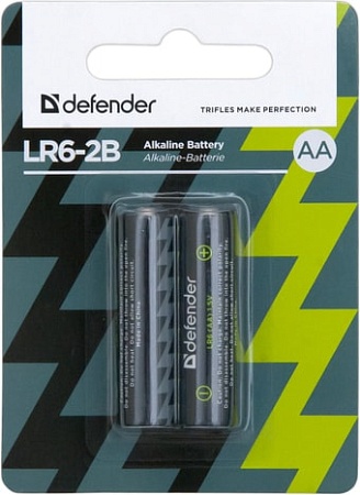 Батарейки Defender AA 2 шт LR6-2B