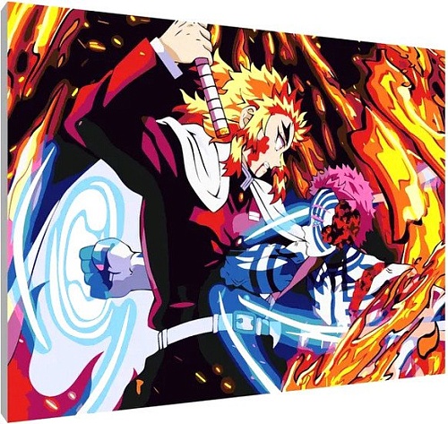 Картина по номерам PaintLine Ренгоку vs Аказа 2037584855847