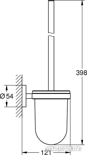 Ершик для унитаза Grohe Essentials 40374A01 (темный графит/матовое стекло)