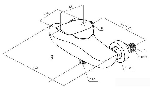 Смеситель AM.PM Bliss L F5320064