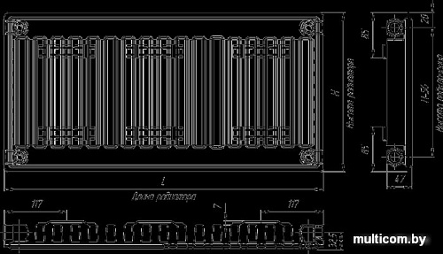 Радиатор Лидея ЛК 11-506 тип 11 500x600