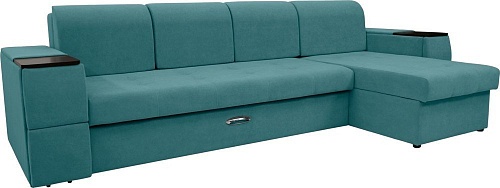 Сириус Лидер-13 с оттоманкой НПБ 330x165 (Eva 23 велюр зеленый)