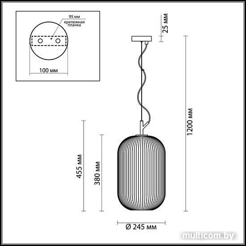 Подвесная люстра Odeon Light Roofi 4752/1